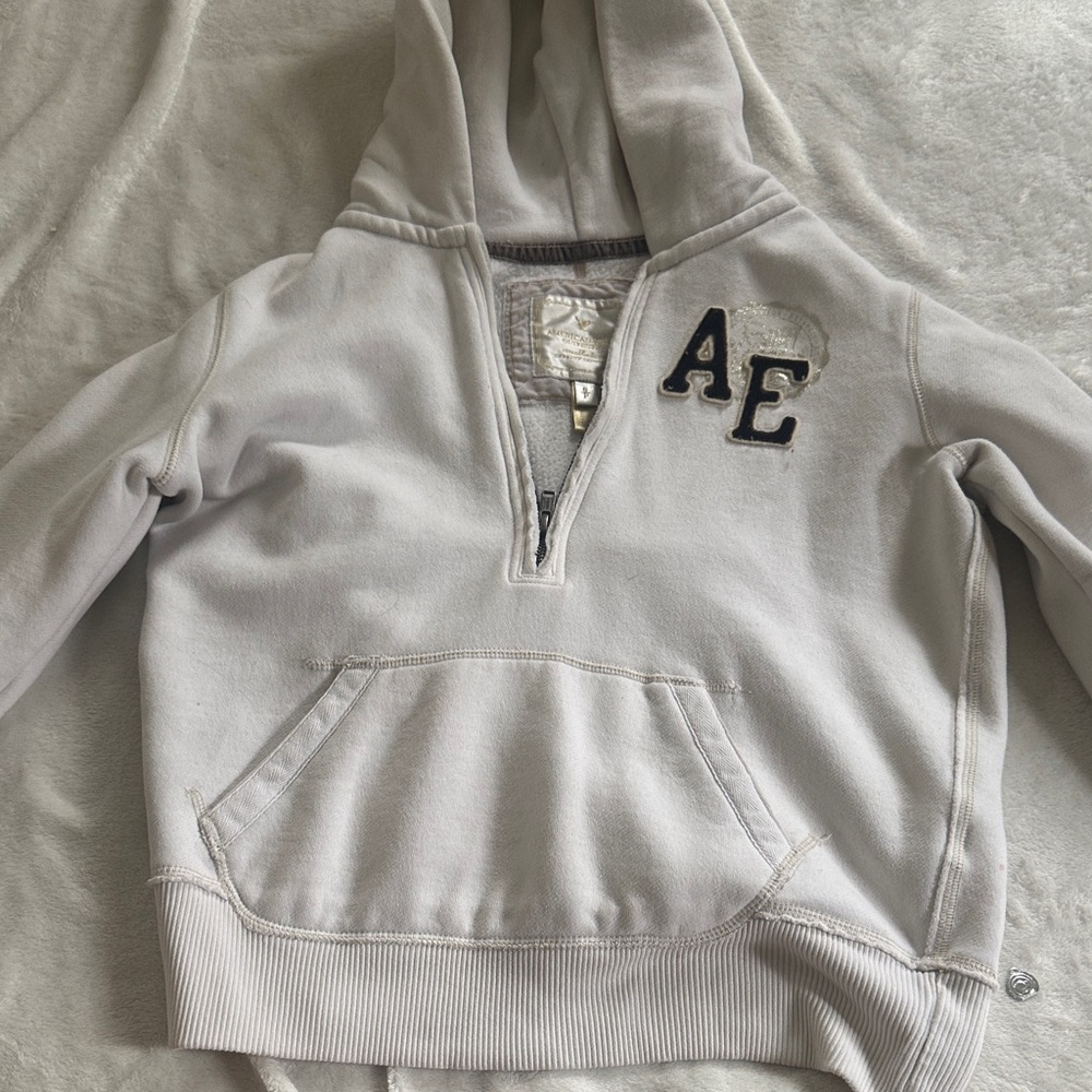 American Eagle Outfitters White Hoodie Vintage Y2K